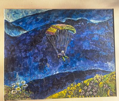 Parapentiste dans les montagnes